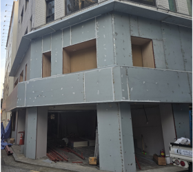 관철동 외부 파사드 금속 인테리어  시공