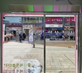 서울 강서구 마곡동 인형뽑기방 자동문 시공